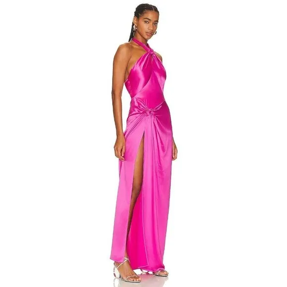 Ronny Kobo Zadena Dress in Hot Magenta Medium New Womens Maxi Long Gown