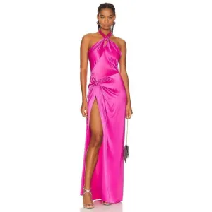 Ronny Kobo Zadena Dress in Hot Magenta Medium New Womens Maxi Long Gown