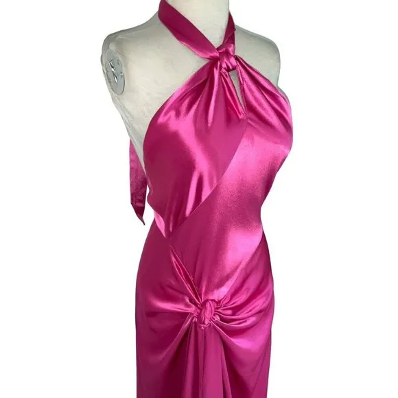 Ronny Kobo Zadena Dress in Hot Magenta Medium New Womens Maxi Long Gown