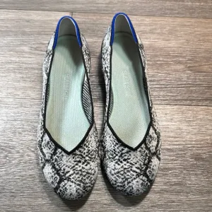 Rothy's Black and White Flats with Elegant Design woman’s size 11.5 (d76)
