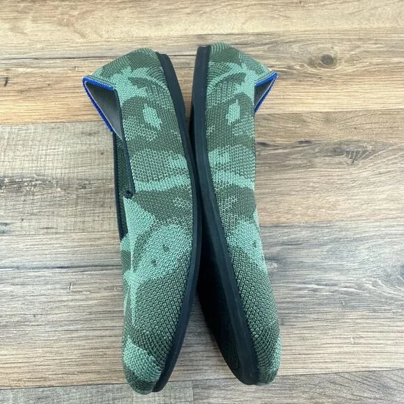 Rothy’s  Camo Slip-On Size  4K Girls Green Flats Youth Shoes