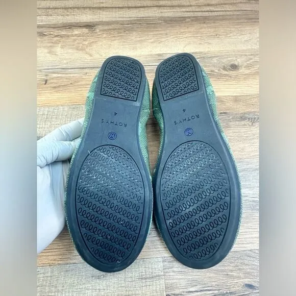 Rothy’s  Camo Slip-On Size  4K Girls Green Flats Youth Shoes