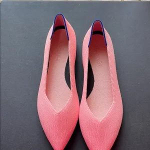 Rothy's Carnation The Point II Pink Flats Size 8.5