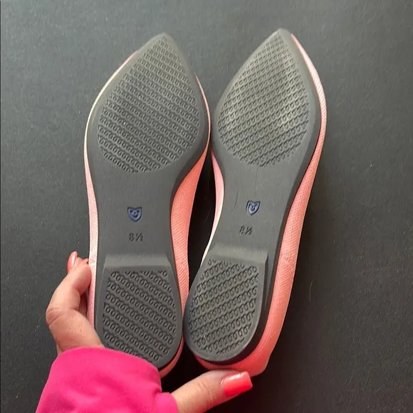 Rothy's Carnation The Point II Pink Flats Size 8.5