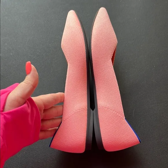 Rothy's Carnation The Point II Pink Flats Size 8.5