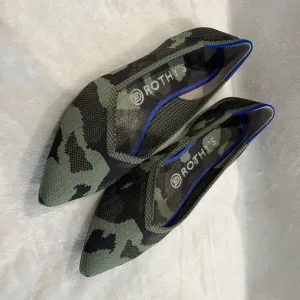 Rothy's Green and Black Camouflage Flats