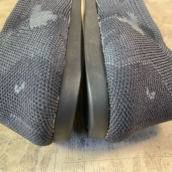 Rothy's Retired The Point Gray Camo Camouflage White Halo Pointed Flats Shoes