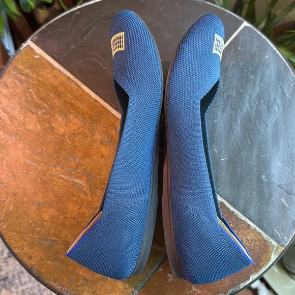 Rothy’s The Flats in Blue Holiday Licorice Women’s Size 9