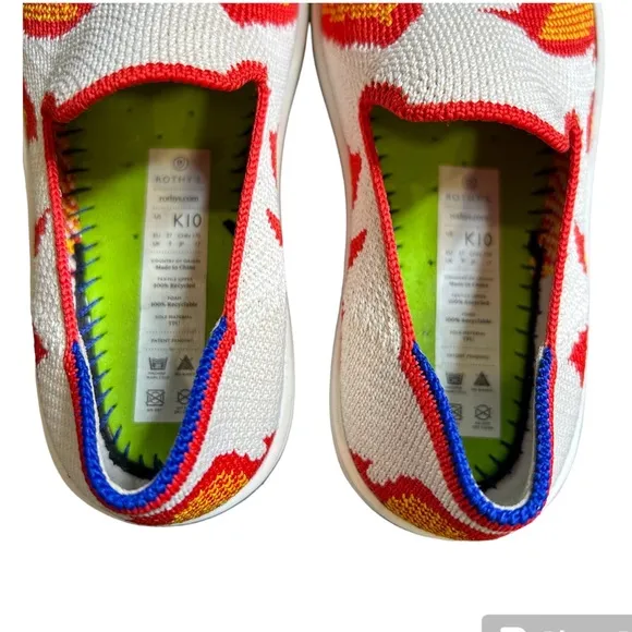 ROTHY's The Kids Sneaker Flames Slip on Flats Shoes Toddler Size 10 Unisex