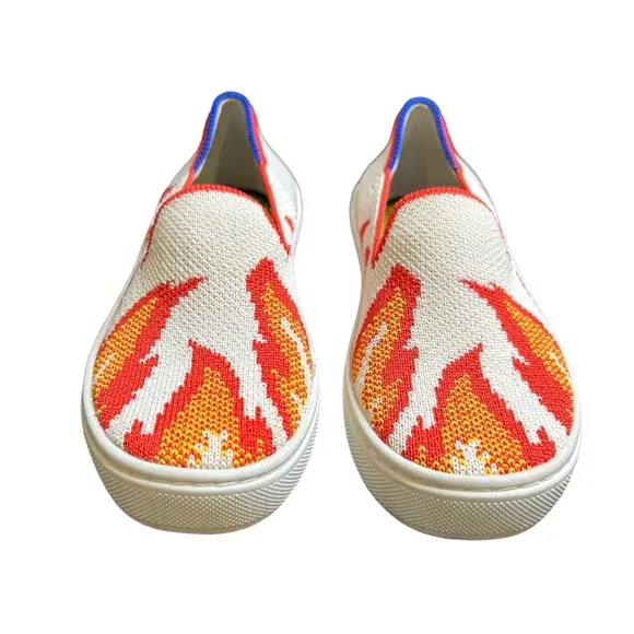 ROTHY's The Kids Sneaker Flames Slip on Flats Shoes Toddler Size 10 Unisex