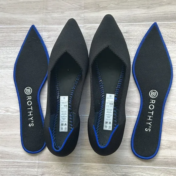 Rothy’s The Point Black flats size 8