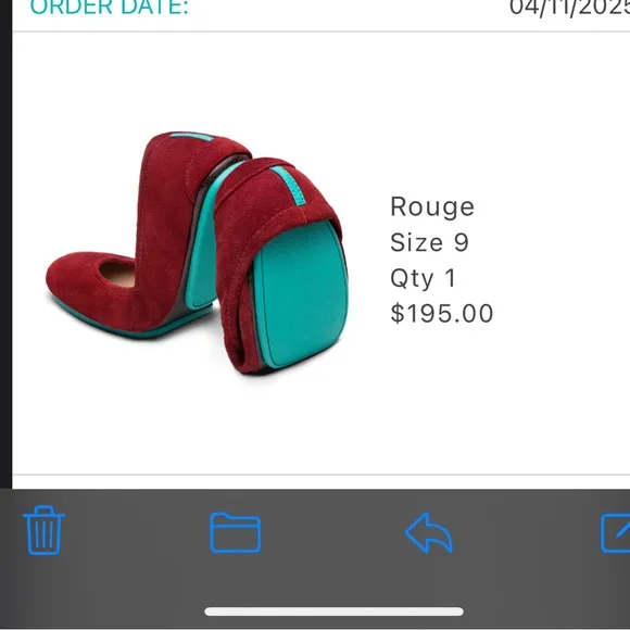 Rouge Suede Tieks Women's Ballet Flats size 9 never worn