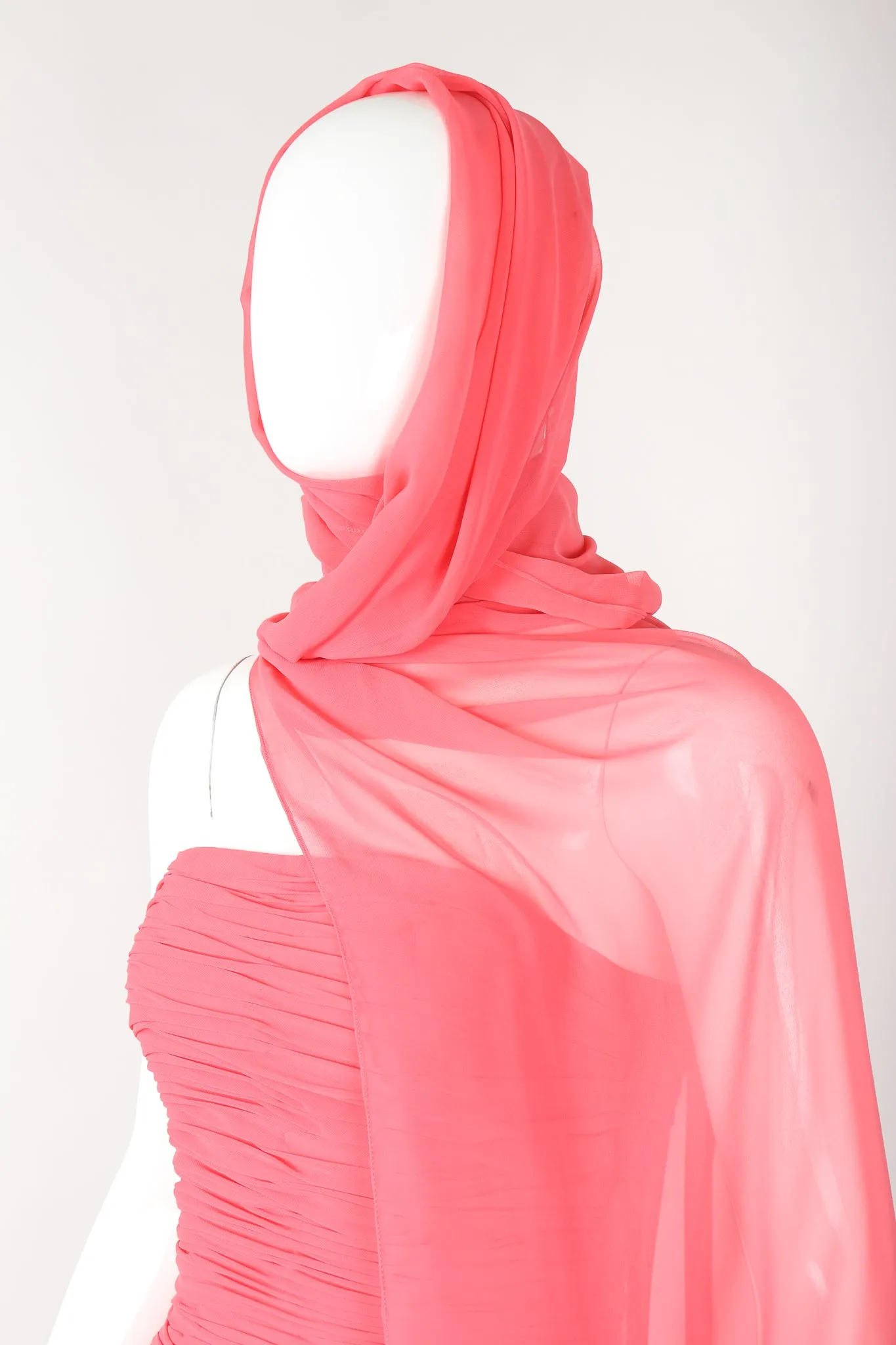 Ruched Feather Dress & Shawl