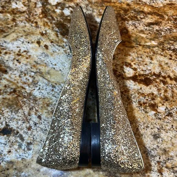 Saint Laurent Gold Glitter Women's Shoes