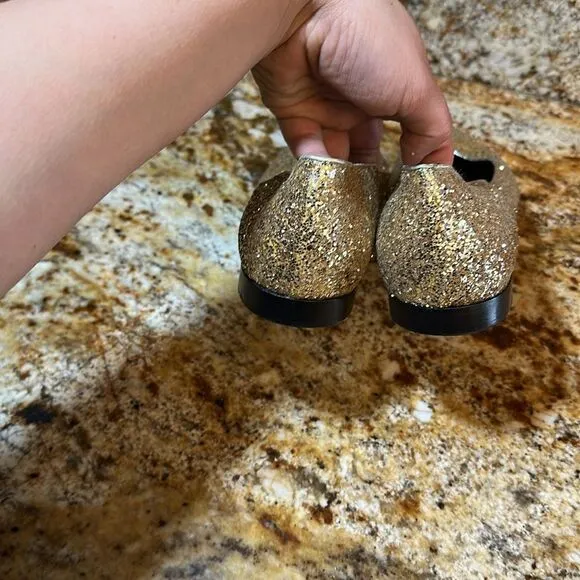 Saint Laurent Gold Glitter Women's Shoes
