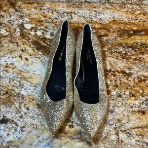 Saint Laurent Gold Glitter Women's Shoes