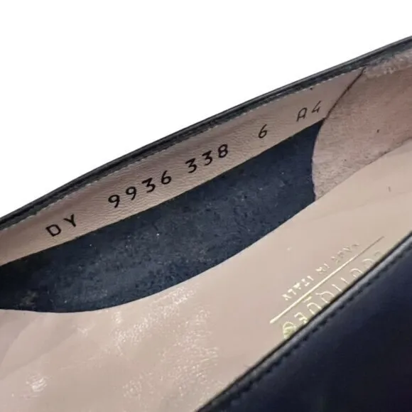 🎉SALE🎉 Salvatore Ferragamo Boutique Black Leather Heels 6 AAAA Luxury NIB‎