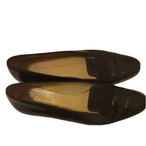 Salvatore Ferragamo Boutique Italy Womens Shoes Size 9 a4 Black Color