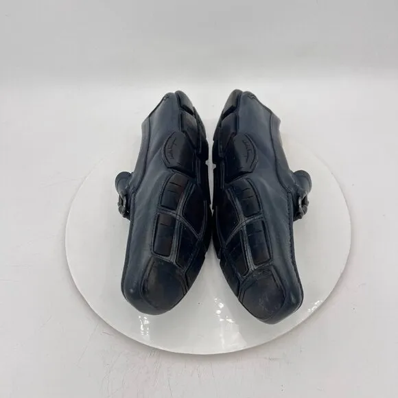Salvatore Ferragamo Men Size 8.5EE Black Leather Horse Bit Loafer Dress Shoes
