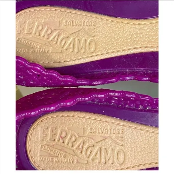 Salvatore Ferragamo Nilly bow ballerina flats jelly shoes
