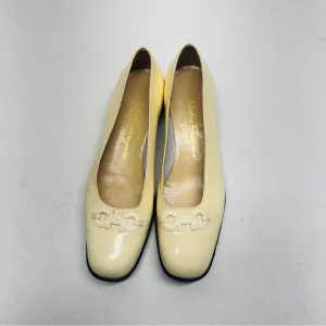 Salvatore Ferragamo pale yellow Women's Shoes size 10.5