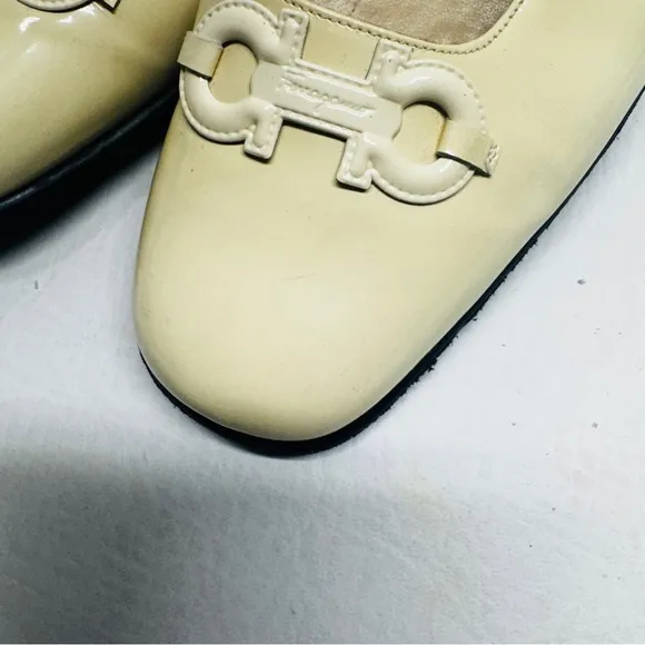 Salvatore Ferragamo pale yellow Women's Shoes size 10.5