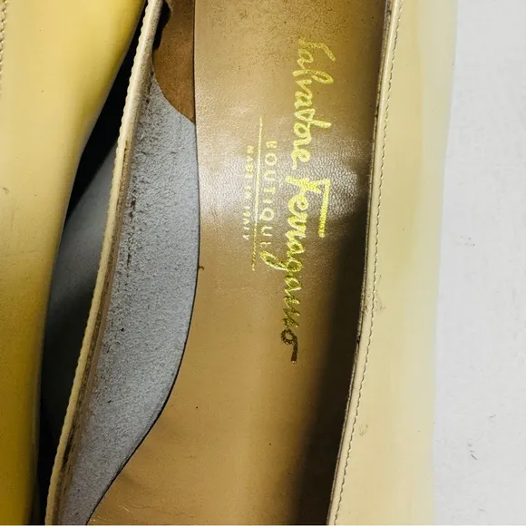 Salvatore Ferragamo pale yellow Women's Shoes size 10.5