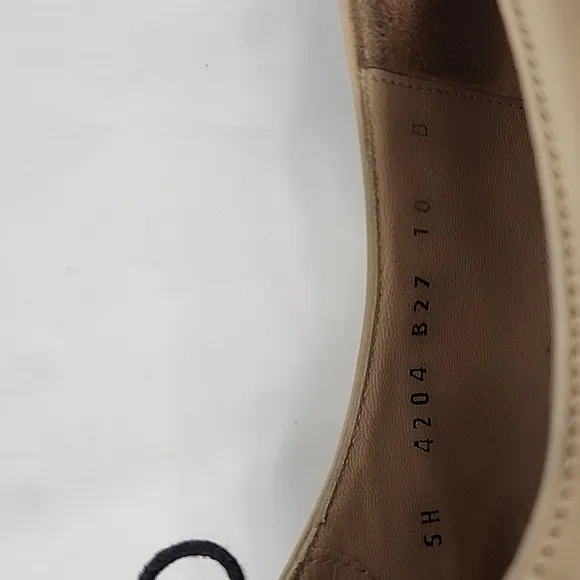 Salvatore Ferragamo SH 4204 B27 Black/Beige Low Heel Square Toe Oxford Shoes 10B
