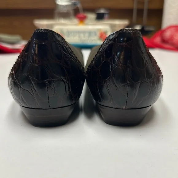 Salvatore Ferragamo Women's Olive and Brown Shoes
