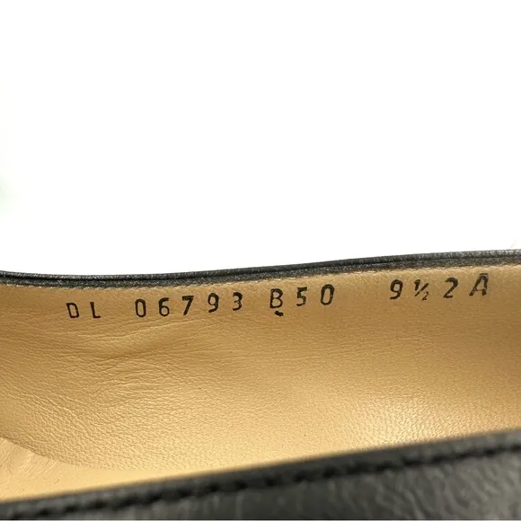 Salvatore Ferragamo Women's Pumps Leather Black Kitten Heel Shoes 9.5 2A