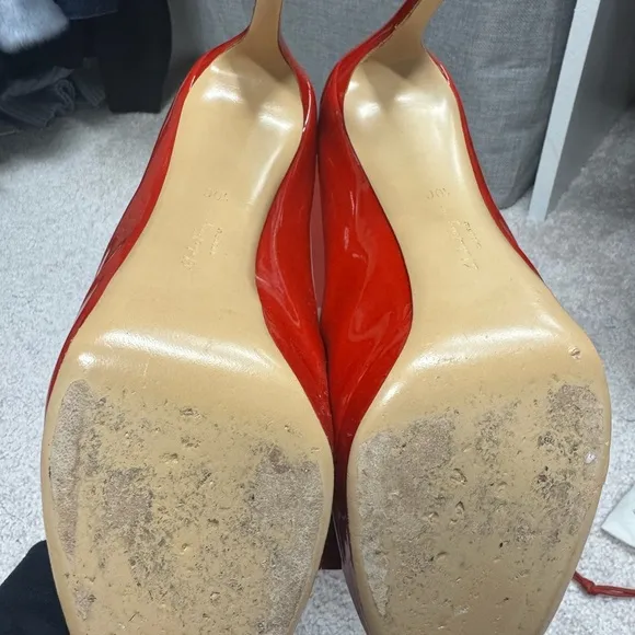 Salvatore Ferragamo Women's Red Patent Leather Pumps