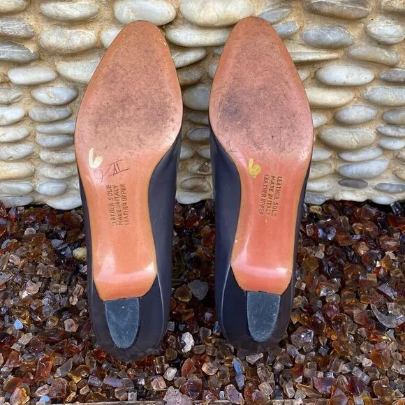 Salvatore Ferragamo Gray Leather Pumps/Shoes. Size 6.5 (4A) VGUC!