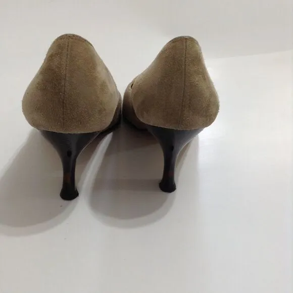 Salvatore Ferragamo Suede Slip On Pumps Size 8 2A