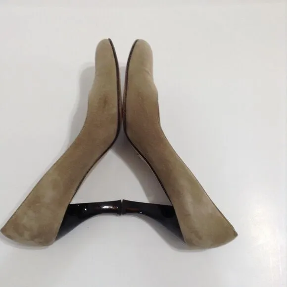 Salvatore Ferragamo Suede Slip On Pumps Size 8 2A