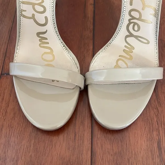 Sam Edelman Arielle Ankle Strap Stiletto Nude Shoes Size 9.5