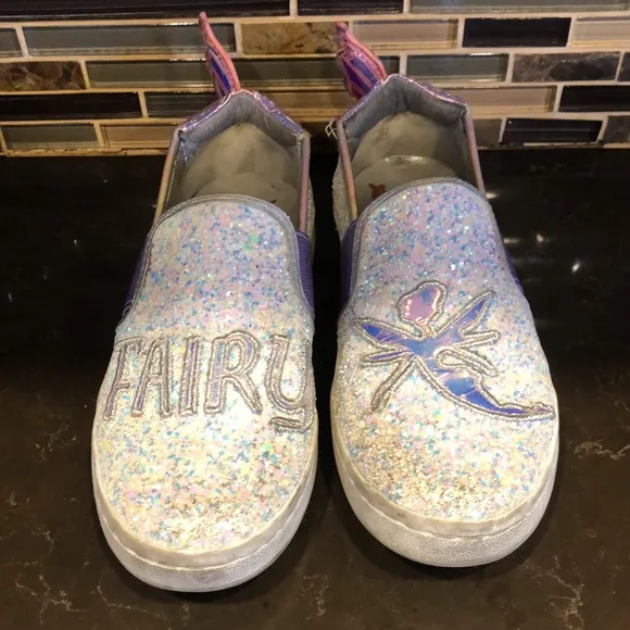 Sam Edelman Blaine Lina Fairy glitter kids girls shoes youth size‎ 12