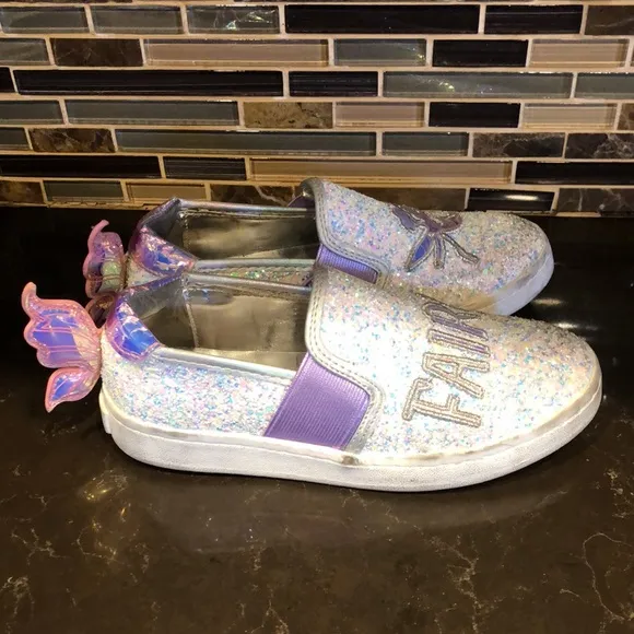 Sam Edelman Blaine Lina Fairy glitter kids girls shoes youth size‎ 12