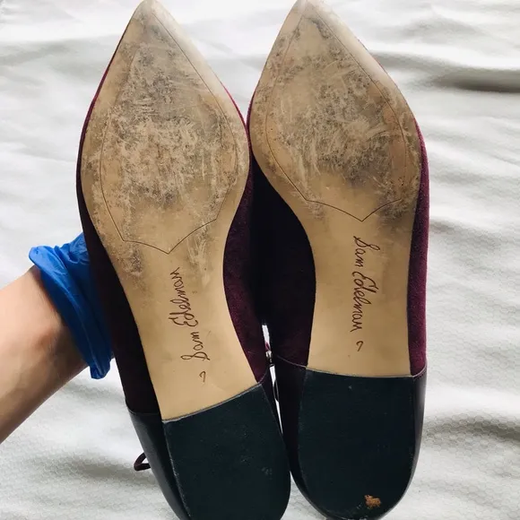 Sam Edelman Burgundy Lace-Up Women's Shoes