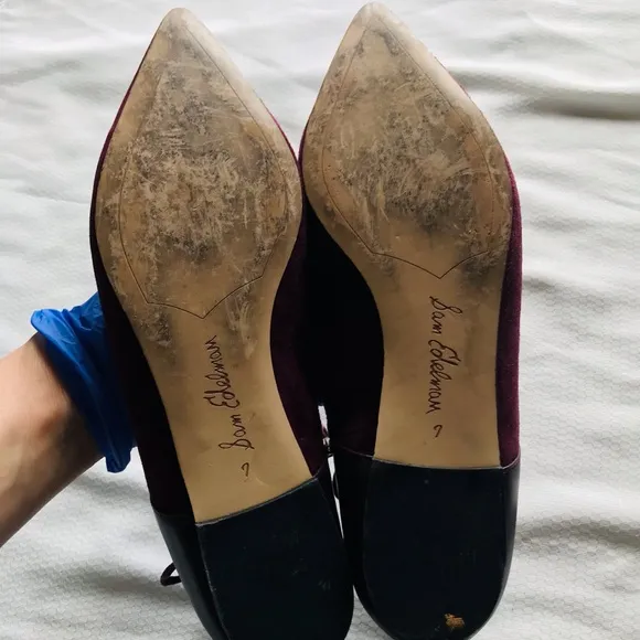 Sam Edelman Burgundy Lace-Up Women's Shoes