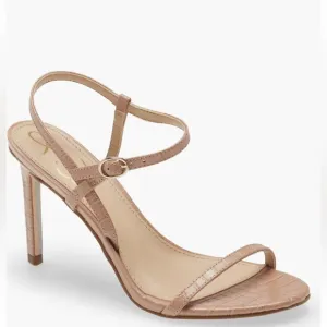 Sam Edelman Doran Strappy Sandal, Nude Faux Leather w, Box