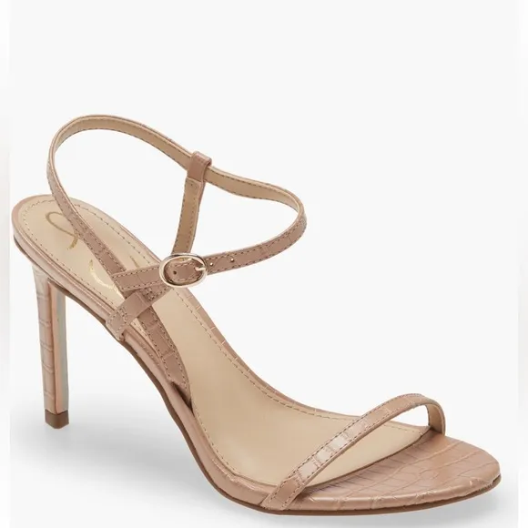 Sam Edelman Doran Strappy Sandal, Nude Faux Leather w, Box