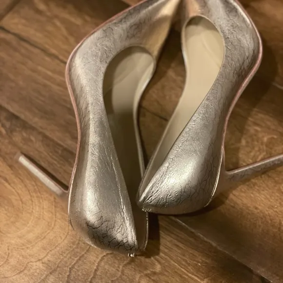 Sam Edelman Hazel Metallic Leather Pointed Toe Pumps