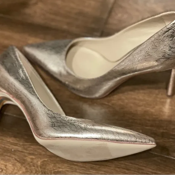 Sam Edelman Hazel Metallic Leather Pointed Toe Pumps