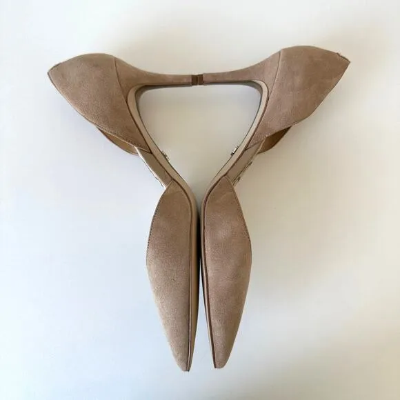 Sam Edelman Jaina Suede D’Orsay Heels Nude Tan Size 9M