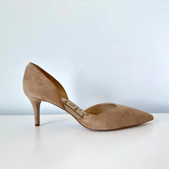 Sam Edelman Jaina Suede D’Orsay Heels Nude Tan Size 9M
