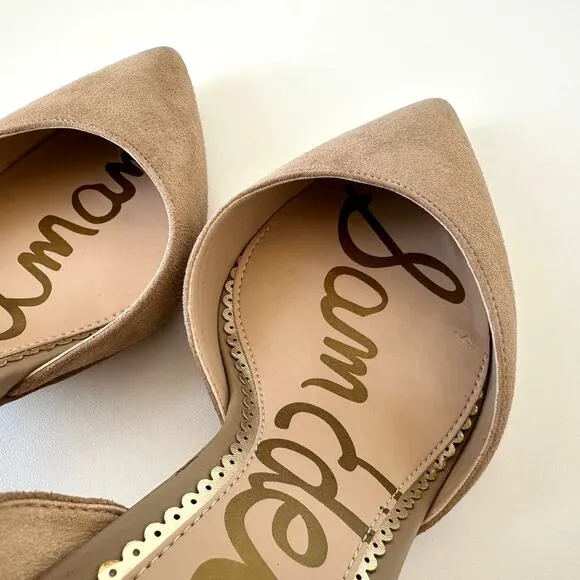 Sam Edelman Jaina Suede D’Orsay Heels Nude Tan Size 9M