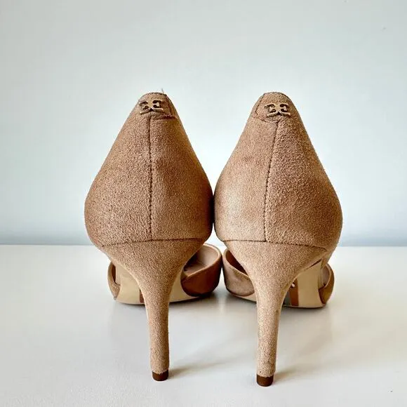 Sam Edelman Jaina Suede D’Orsay Heels Nude Tan Size 9M