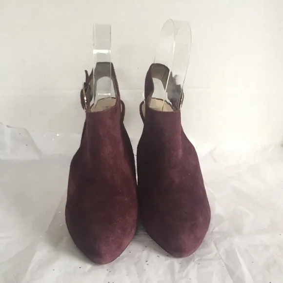 Sam Edelman Julian Purple Suede Buckle Slingback Stiletto Heels - Size 8 Dressy.