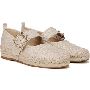 Sam Edelman Linen Look Maddy Orchid Mary Jane Espadrille Flat Size 6.5 NIB
