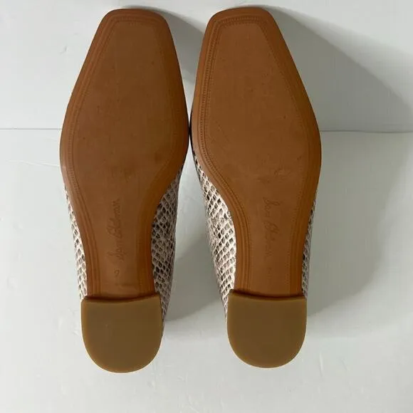 Sam Edelman Snake beige flats loafers shoes Sz 7
